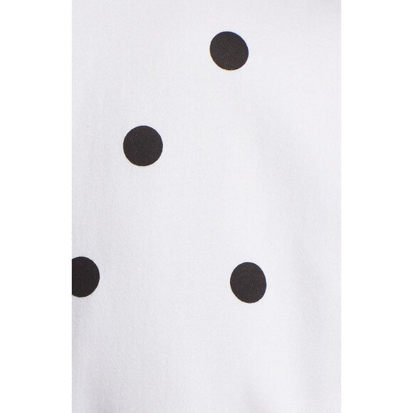 NWT Womens Size 10 Anne Klein Scattered Polka Dot Notch Collar Wrap Dress NEW - Picture 6 of 8